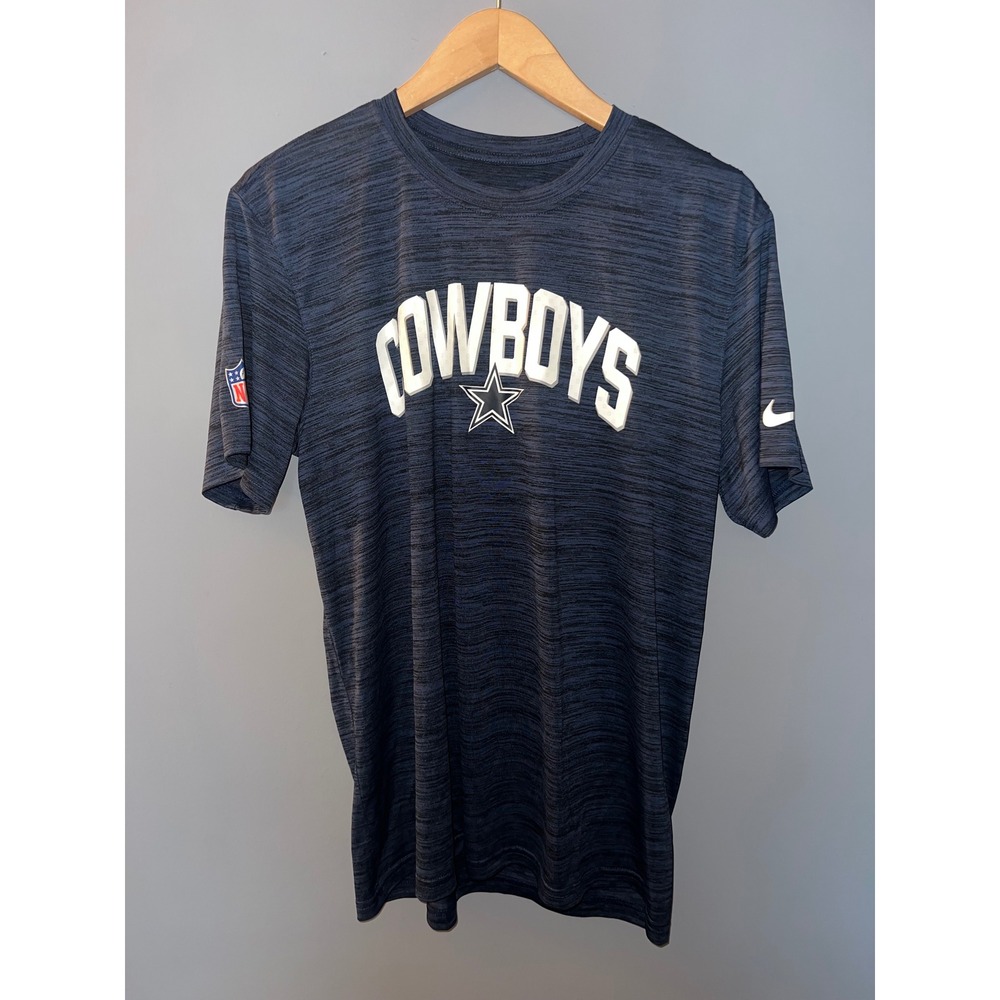 Nike Dallas Cowboys NFL Dri-FIT Shirt Mens Medium Navy Space Dye Onfield Tee